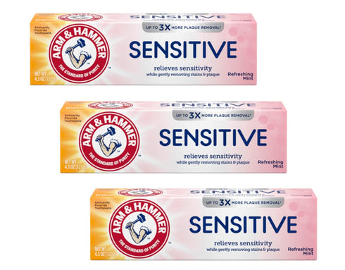 Arm & Hammer Sensitive Teeth and Gums Toothpaste, Refreshing Mint Flavor, 4.5