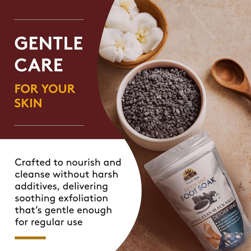 OKAY Himalayan Black Salt Detoxifying Foot Soak, 16 oz, Cleanse - Refresh - Relax for All Skin Types
