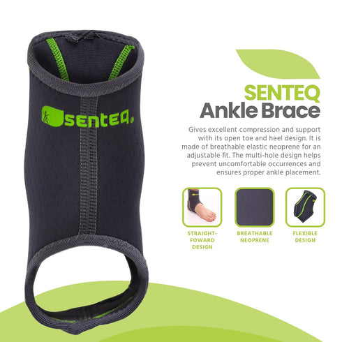Ankle Brace for Men & Women, Compression Support for Sprained Ankles & Plantar Fasciitis, Medium