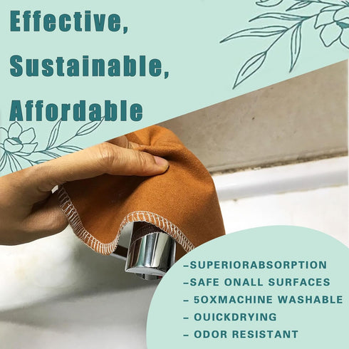 Reusable Paper Towel Rolls 20 Pack, Washable Napkin Cloth Value Set of 4 Colors, 100% Cotton, Super Soft