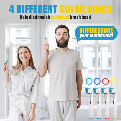 8 Pcs Replacement Toothbrush Heads, Compatible with Oral B Braun Electric Toothbrush Models