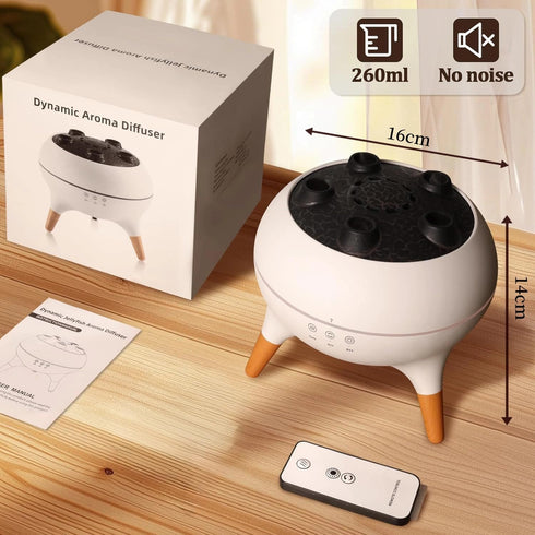 Pmxoaink 260ml 7 Jellyfish Essential Oil Diffuser & Humidifier - Ultrasonic with Colour Lights, Remote, Timer for Home