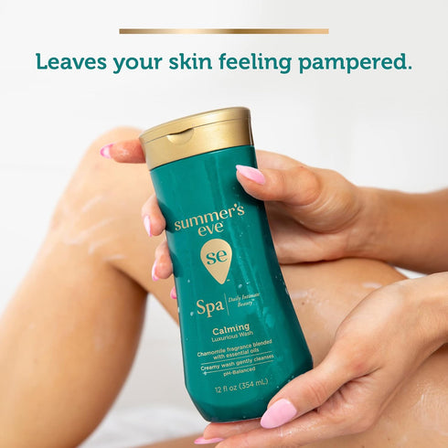 Summer's Eve Spa Daily Intimate Wash, 12oz Calming Chamomile pH-Balanced Feminine Body Wash