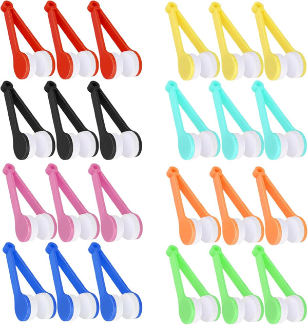 XPAPOV 24 Pcs Sun Glasses Eyeglass Microfiber Spectacles Cleaner Soft Brush Cleaning Tool