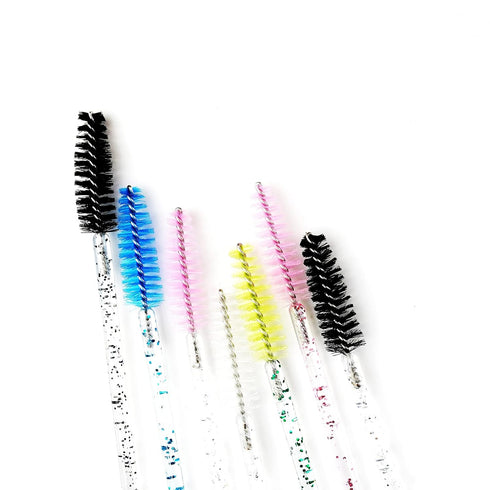 i-Laesh Crystal Mascara Sticks, Disposable Eyelash Brushes for Eyelash Extensions, Pack of 100 (Black)