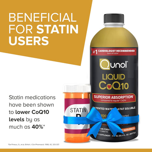 Qunol CoQ10 Liquid Supplement - 100mg, 90 Servings, 30.4 oz Bottle - Superior Absorption, Natural Form of Coenzyme Q10,