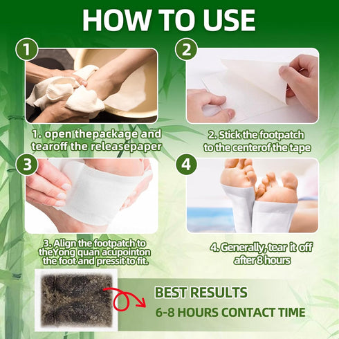 Mosconly 20 Foot Patches, Pcs Natural Ingredients Foot Care Patches with Bamboo Vinegar and Ginger Powder,Restful Sleep