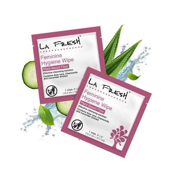 LA Fresh Feminine Wipes with Aloe Vera, Chamomile Extract, Cucumber, and Vitamin