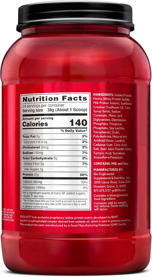 BSN SYNTHA-6 Isolate Protein Powder, Strawberry Milkshake Flavor, 24 Servings