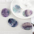 Artistone Rainbow Fluorite Crystal Chakra Thumb Worry Stone, Teardrop Reiki Healing Stone for Anxiety Stress Relief