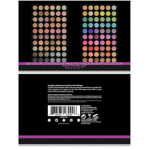 SHANY Ultimate Fusion - 120 Color Highly Pigmented Makeup Palette, Long Lasting Blendable Natural Colors