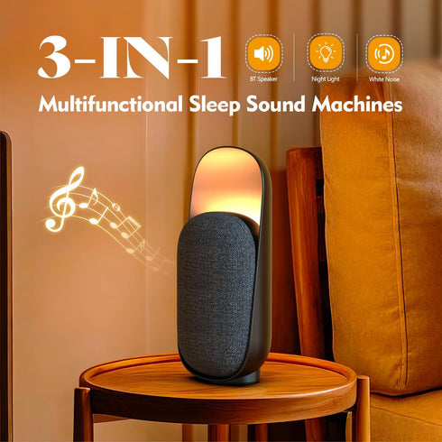 Speaker,6 Sound Machine Night Light White Noise Machine with BT Soothing Sounds,White Noise Sound Machine