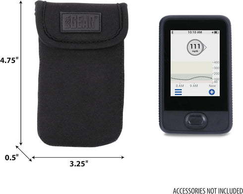 USA Gear Slim CGM System Device Belt Case, Flexible Pouch Holster for Dexcom G7, G6, G5, Freestyle Libre 2