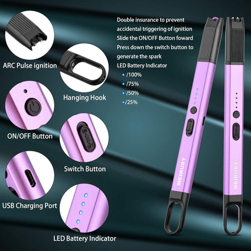 Electric Candle Lighter for Women Mom, Cool Gadgets for Women, Stocking Stuffers for Adults, Christmas Birthday Present