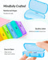 ZIKEE 7 Packs Portable Extra Large Pill Organizer, 7 Day Pill Box for Pocket, Purse, Weekly Case, Pink