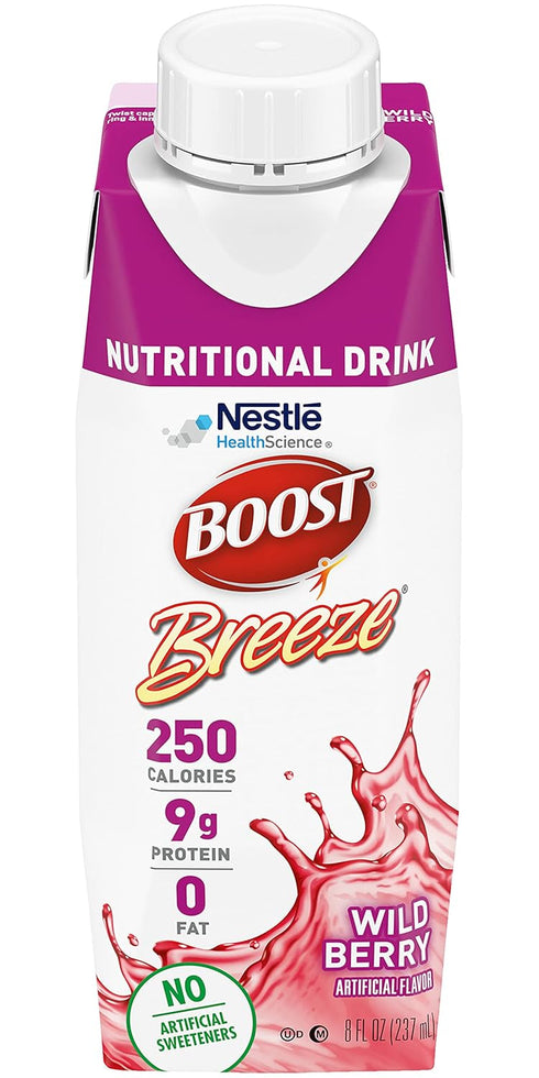 Boost Breeze Nutritional Drink - Wildberry, 8 Fl Oz (Pack of 6)