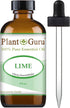 Lime Essential Oil 4 oz 100% Pure Undiluted Cold Pressed from Fresh Lime Peel - Great for Aromatherapy Diffuser,