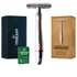 VIKINGS BLADE Double Edge Safety Razor for Men + Luxury Case + 5 Swedish Steel Blades, Classic 3-Piece