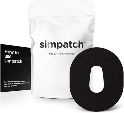 SIMPATCH Dexcom G6 Adhesive Patch - Pack of 25 - Available in Multiple Colors (Black)
