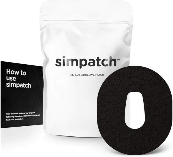 SIMPATCH Dexcom G6 Adhesive Patch - Pack of 25 - Available in Multiple Colors (Black)