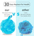 Bath Loofah Shower Sponge Body Back Scrubber, Soft Mesh Shower Puffs, Exfoliating Loofa for Women & Men (Pack of 4,