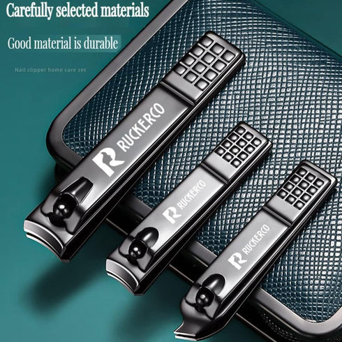 Nail Clippers Set, Matte Stainless Steel 3 pcs Fingernail Clippers & Slant Edge Toenail Clipper Cutter