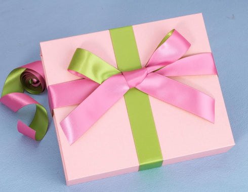YASEO Double-sided Two-tone Ribbon 1 Inch x 20 Yards Hot Pink and Lime Green for Gift Wrapping, Party Decor, Holidays