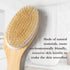 Bamboo Curved Long Handle Dry Brushes, Body Brush for Dry Skin and Cellulite Treatment