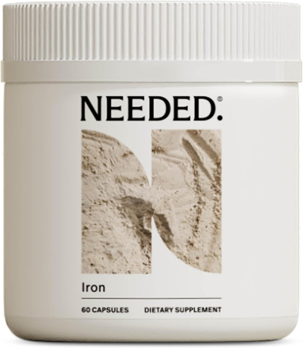 Iron Needed for Prenatal, Pregnancy, Breastfeeding, Postpartum | 60ct | Thyroid Function, Immune Support, Energy