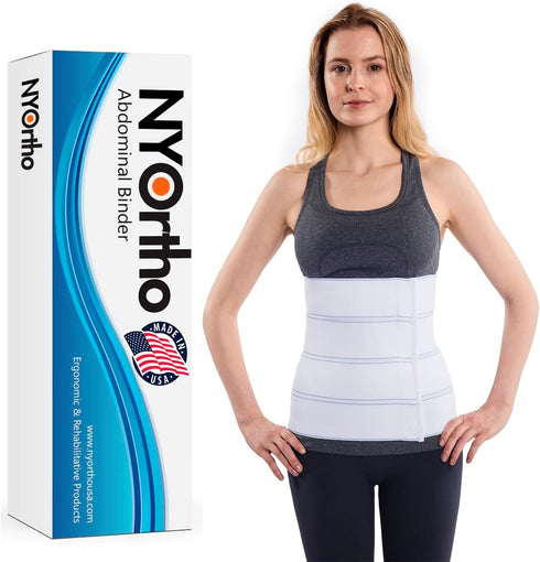 NYOrtho Abdominal Binder Lower Waist Support Belt, Compression Wrap for Men and Women, MADE IN USA (30" - 45")