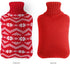 Hot Water Bag - 2 Liter Hot Water Bottle, Reusable Hot Cold Pack with Knit Cover for Pain Relief, Snowflake