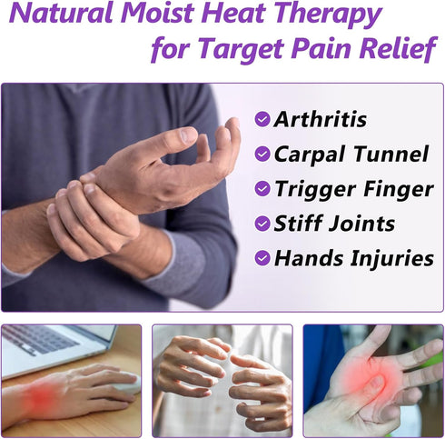 Heated Mitts for Arthritis, Microwavable Hand Warmer for Stiff Joints, Trigger Finger, Warm Therapy Mittens Unscented