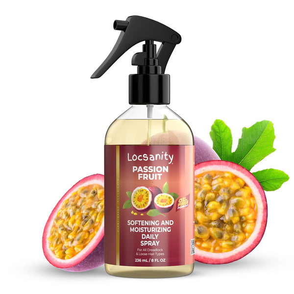 Locsanity Daily Moisturizing Spray, Passion Fruit Hair Scalp Moisturizer for Dreadlocks and Sisterlocks