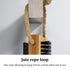Wooden Cleaning Finger Nail Brush with Nylon Charcoal Bristles & Hanging Rope, Double-Sided for Scrubbing Fingernails