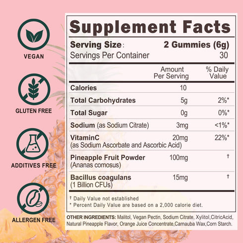 Nature Aurora Gummies Immune 60 Count Premium Feminine Balance - Women's pH Balance & Vaginal Probiotics Support