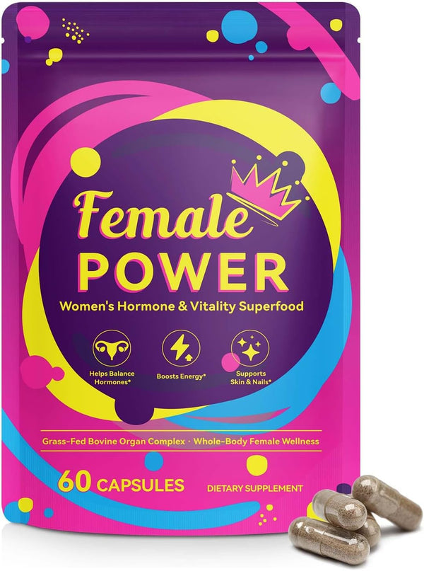 YEMFGQOE Grass-Fed Beef Organ Super Supplement for Women (Contains multiple beef organs like