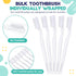 400 Pack Disposable Toothbrushes - Individually Wrapped Hard Bristle Adult Toothbrushes for Travel, Single Use (White)