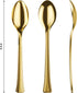 Mini Spoons For Desserts - Bulk Pack Of 100 Mini Gold Dessert Spoons – Disposable 4.5 Inch Plastic Appetizer Spoons - Real Flatware Look - Miniature Gold Spoons Disposable - Bpa Free - Food SafeSafe