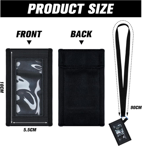 2 Pack Blood Glucose Meter Case with Lanyard Compatible with Dexcom G7 Glucose Monitor Pouch with Viewing Window for Diabetic Accessories Supplies (Black)