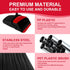 Set 51" Broom with Dustpan Combo and Silicone Air Broom Kit, Long Handle Floor Squeegee, Red Household Kit for Glass