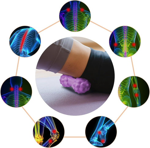 Set, Massage Ball Plantar Fasciitis Relief Foot Pain Therapy - Trigger Point, Heel Spur, Sore Muscle- Back, Arm, Neck