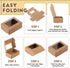 Zonon 30 Pcs Soap Boxes for Homemade Packaging, Mini Kraft Treat Boxes with Window for Gift Packaging (Brown)