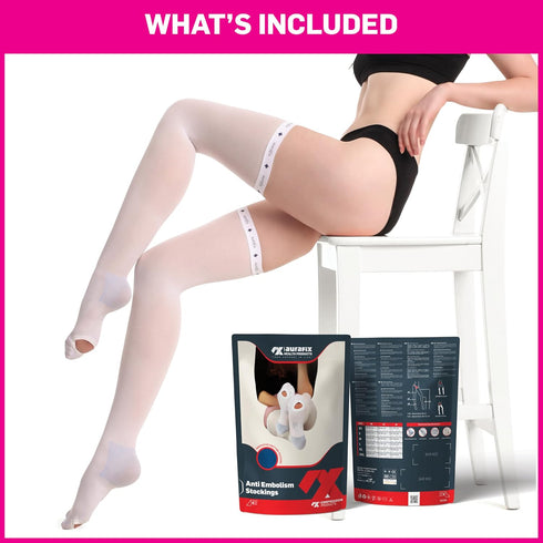 Hose-15-20 mmHg Thigh High Anti Embolism Compression Stockings for Women Men-Socks-Medical Post Surgery Compression
