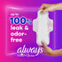 Always Radiant Feminine Pads for Women, Flexfoam Pads with Wings, Regular Absorbency, 90 Count