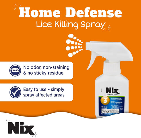 Nix Lice & Bedbug Killing Spray for Home, Bedding & Furniture, 5 fl oz