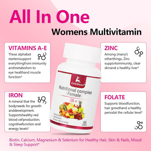 Immunity, 60 JulyDeer One Daily Multivitamin for Women - Complete Multimineral & Multivitamin with Vitamin A, C, D, E