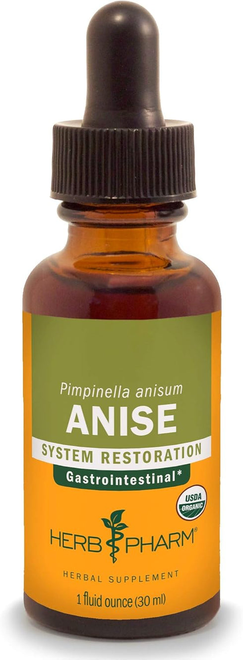 Herb Pharm Certified Organic Anise Liquid Extract for Digestive Support, 1 Fl Oz