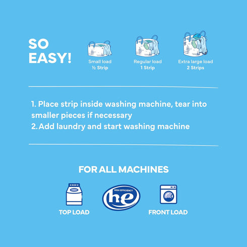 Tru Earth Eco-friendly Biodegradable Zero Waste Laundry Detergent Sheets for Sensitive Skin, 32 Count (Up to 64 Loads)