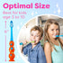 Kids Toothbrush 2 Pack - Soft Contoured Bristles, Child Sized Brush Heads (3-10 Years Old) - Suction Cup Storage (Blue