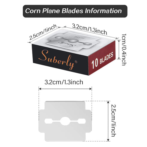 Mudder 120 Pieces Stainless Steel Callus Shaver Replacement Blades - Foot Care Tool for Removing Callus
